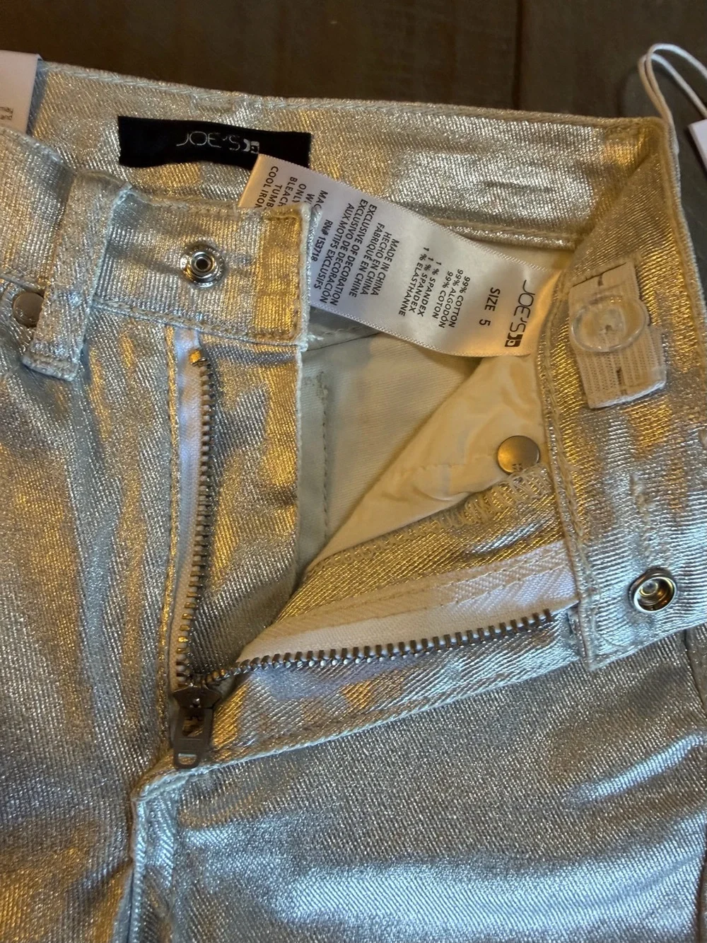 Joe's Jeans Metallic Kids Jeans in Silver
